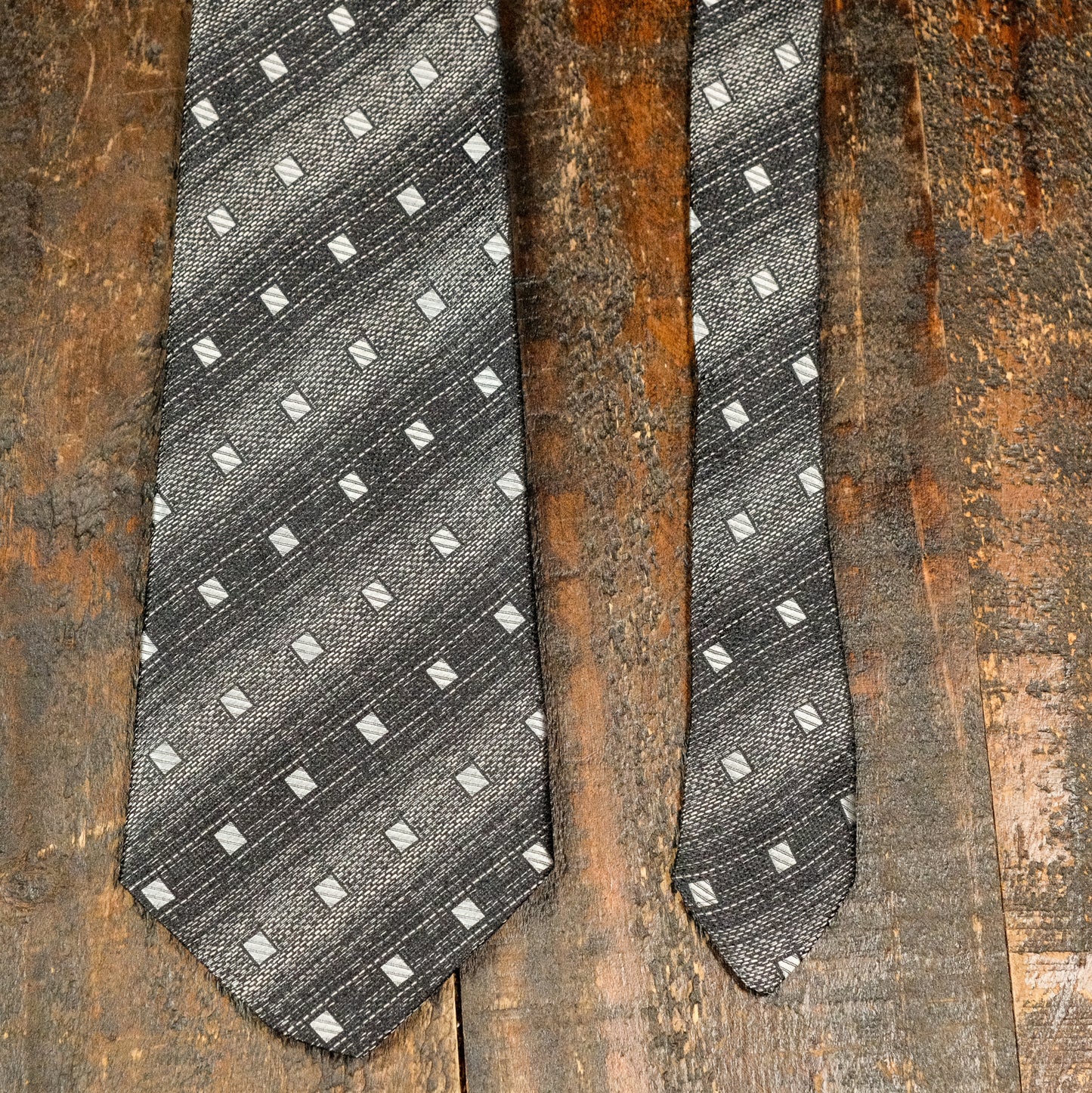 Grey and Black Stripes with Diamonds